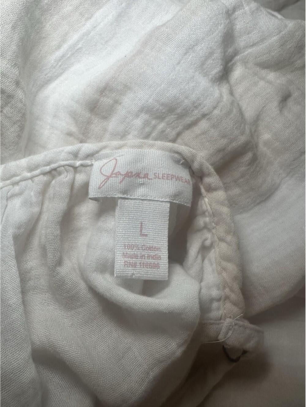 Japna Sleepwear Women's Lounge Set Size Large Beige & White Stripes - Picture 4 of 5